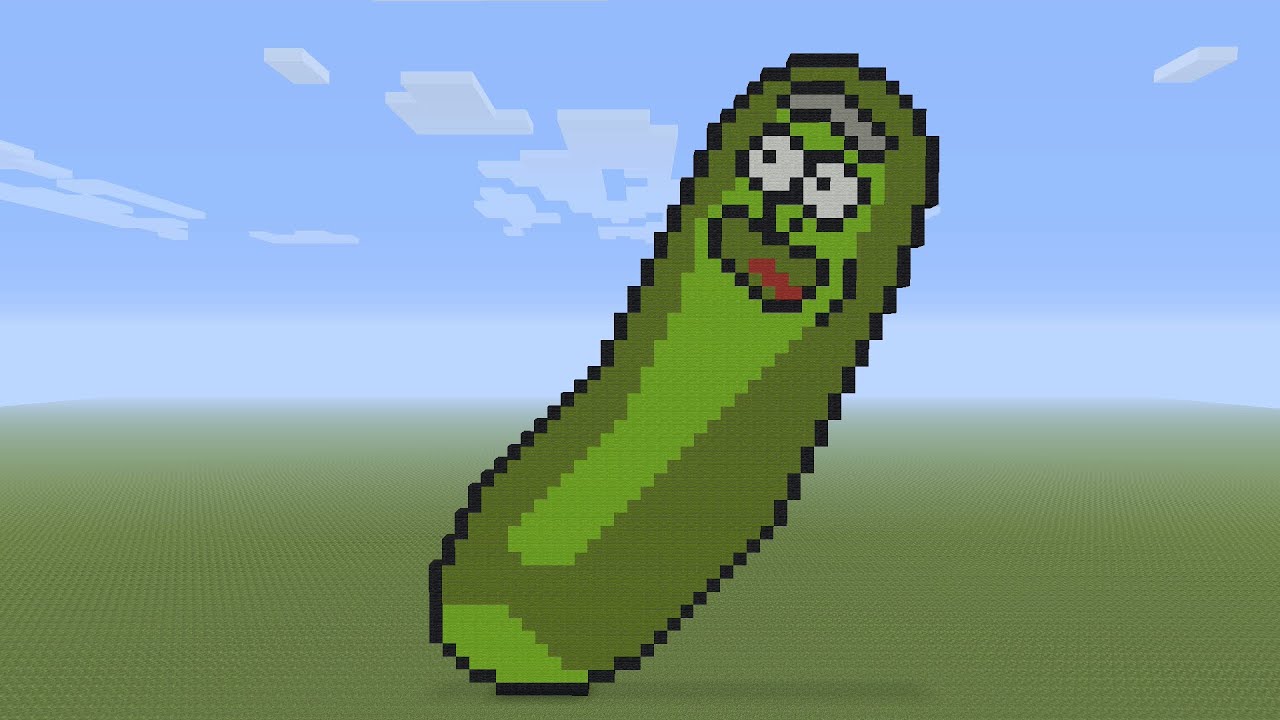 Minecraft Pixel Art - Pickle Rick