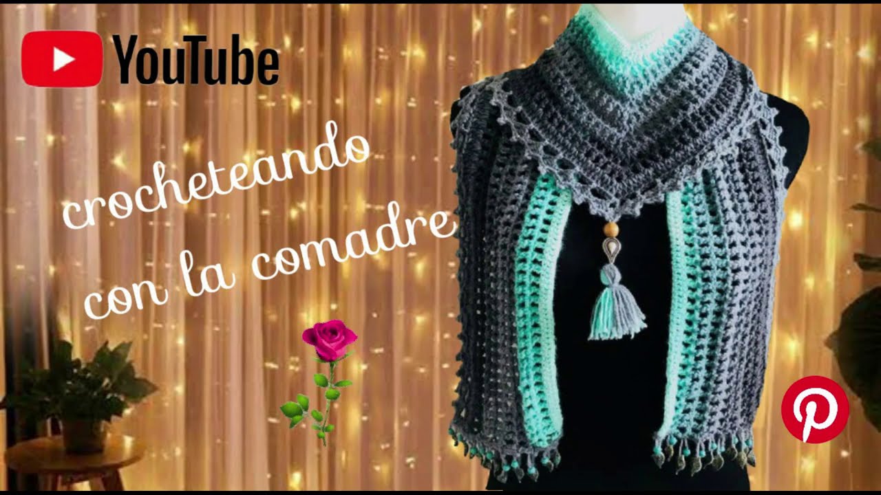 Tutorial Bufanda Cuello Michelle a Crochet 💗🧣🌹