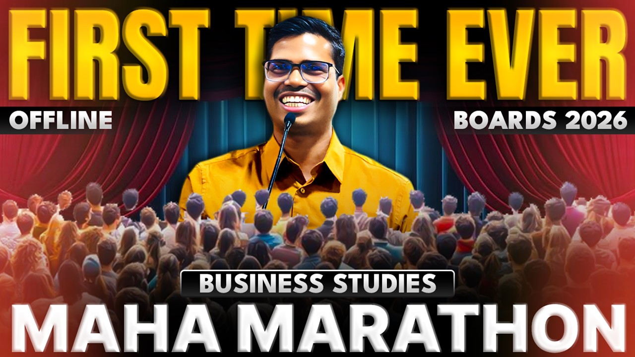 Offline MAHA MARATHON | First Time ever in Delhi, ITO | Class 12 Business studies Board Exam 2026.