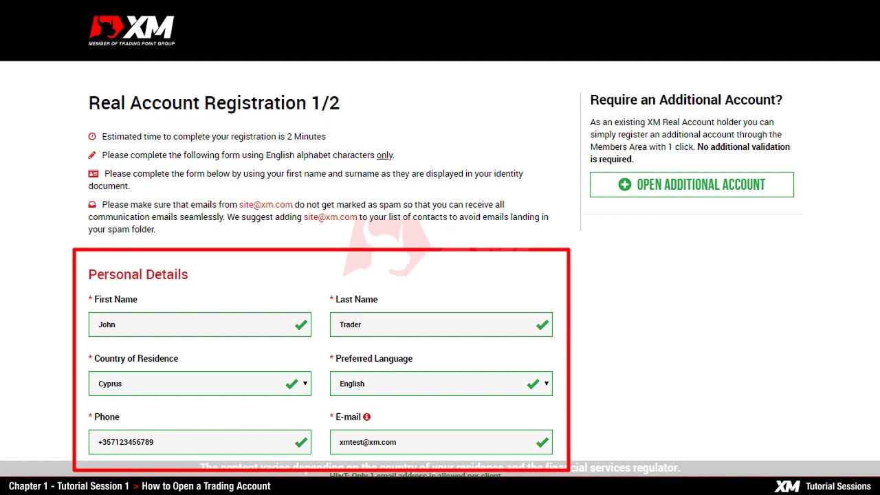 XM mt4 tutorials how to open a trading account