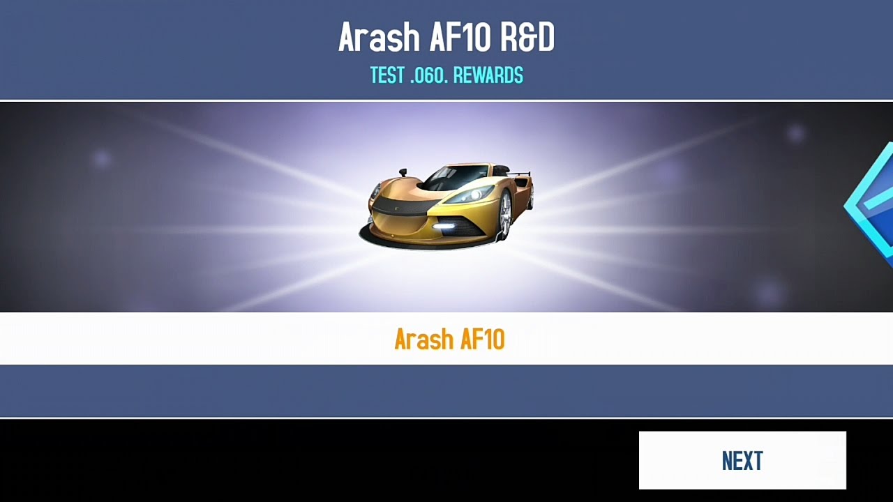 Asphalt 8 - Arash AF10 R&D Final Test 60