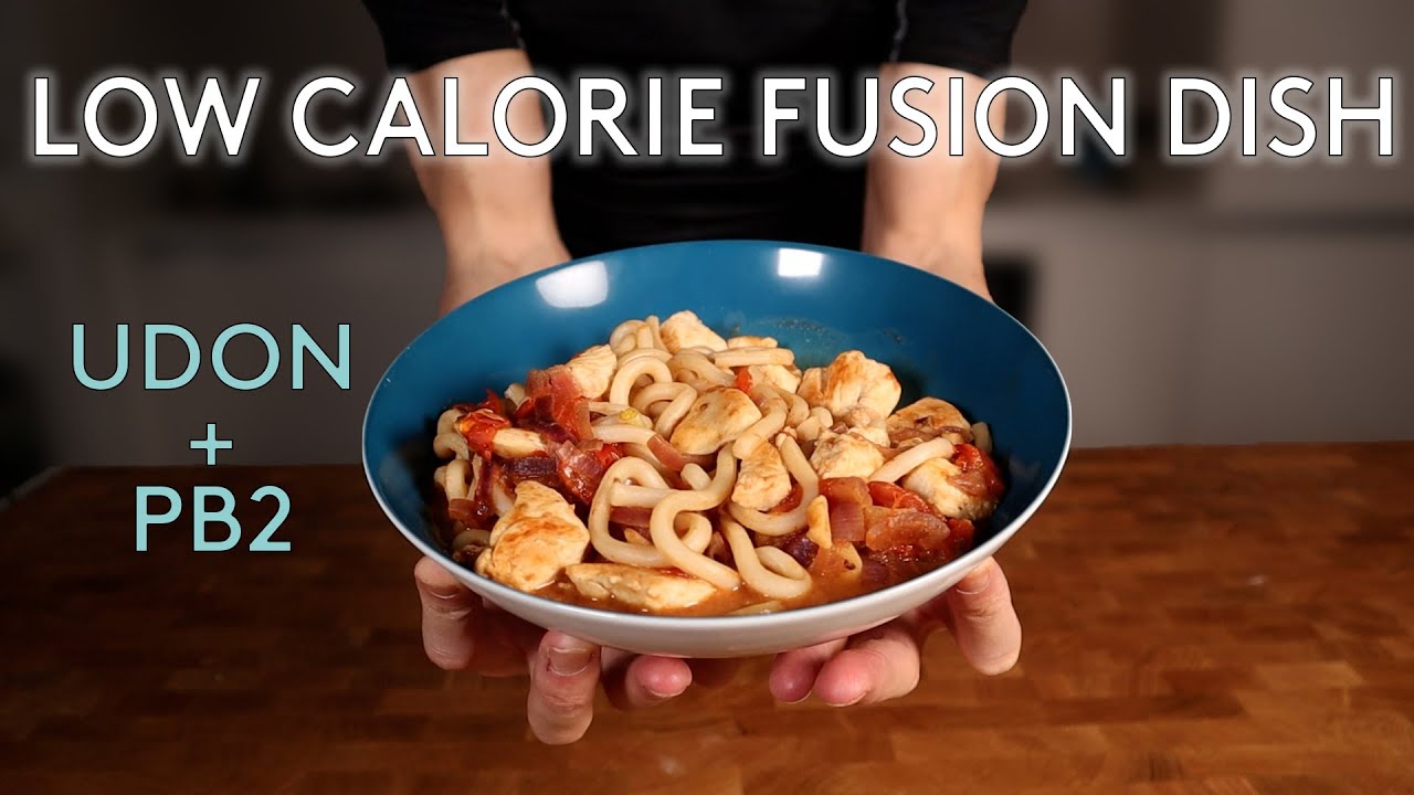AMAZING Low Calories Udon Noodles Recipe with PB2 | FUSION Food for weight loss
