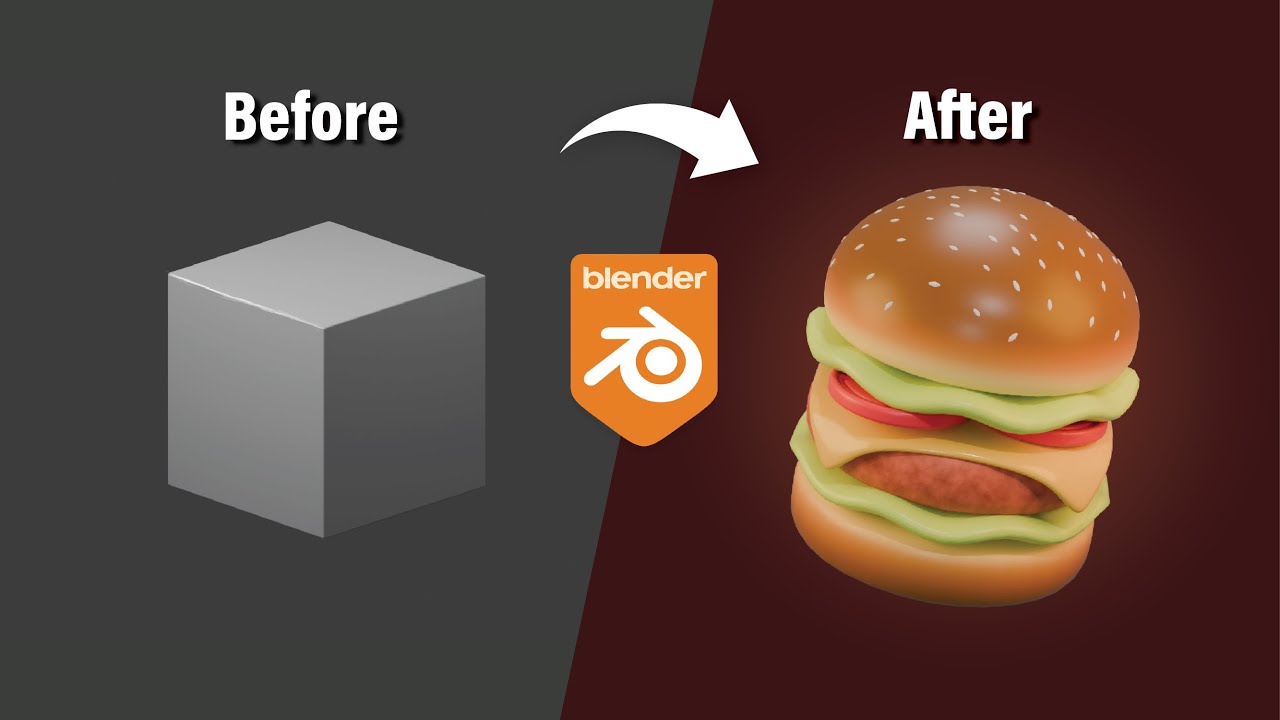 How I made Burger in Blender 4.0  | BEY 3D
