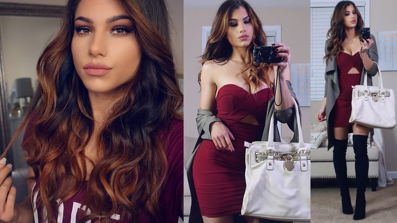 Get Ready With Me! Holiday Party Dress Outfit Idea! + Sexy Makeup & Hair!
