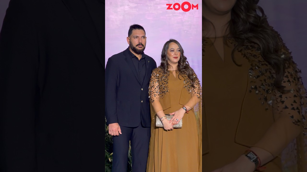 Yuvraj Singh ARRIVES with wife at Kritika Kamra-Gaurav Kapur's reception #shorts #yuvrajsingh