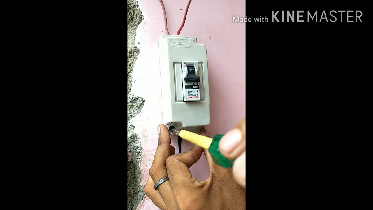 MCB switch  motor se connection .