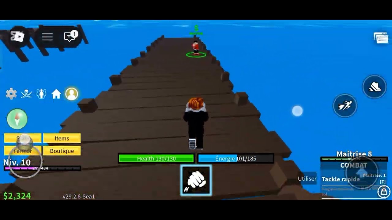 Je passe d'un noob jusqu'à un pro dans blox fruit 