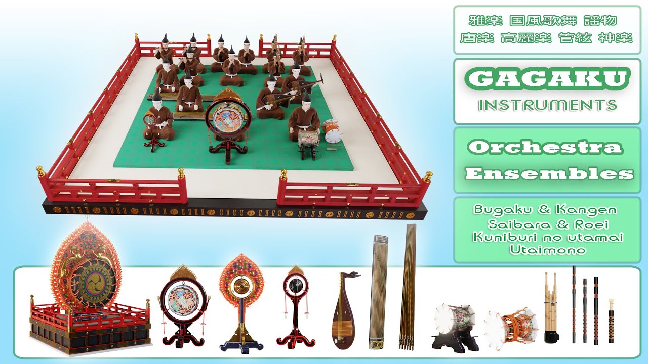 GAGAKU Music Instruments and Orchestra Ensembles line ups 雅楽 管絃