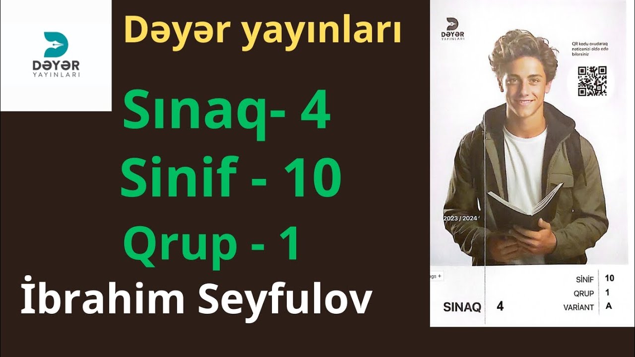 Dəyər. Sınaq 4. Riyaziyyat | Sinif 10 qrup 1| #dəyəryayınları  #Sınaq4