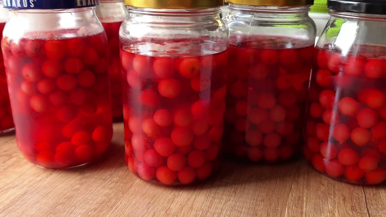 KOMPOT Z WIŚNI do słoików na zimę