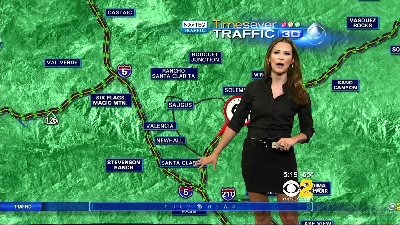 Leyla Gulen 2011/07/25 5AM CBS2 HD; Black dress shirt, short skirt