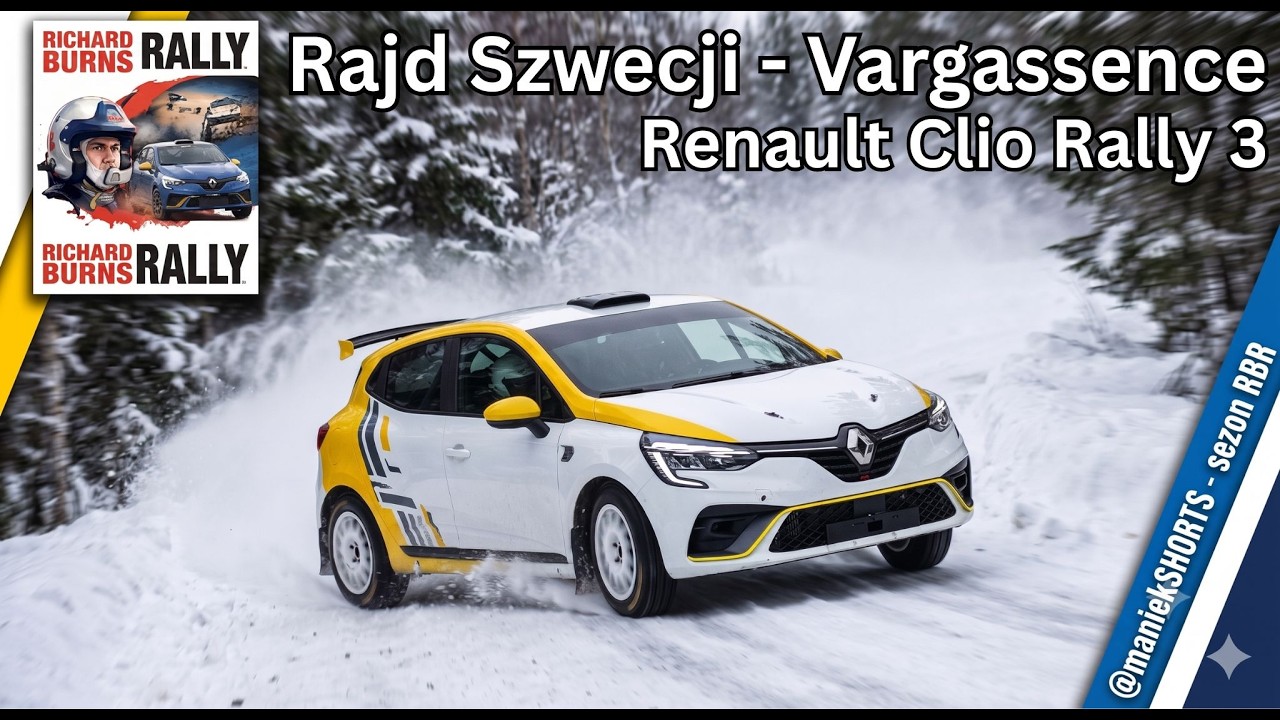 Richard Burns Rally VR - maniekSHORTS sezon RBR - rajd Szwecji 4/8-Vargassence. Renault Clio Rally3