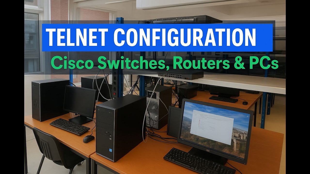 How to Configure Telnet on Real Cisco Switches, Routers & PCs | Networking Lab Tutorial