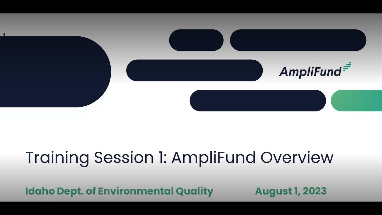 Training Session 1:  AmpliFund Overview (08/01/2023)