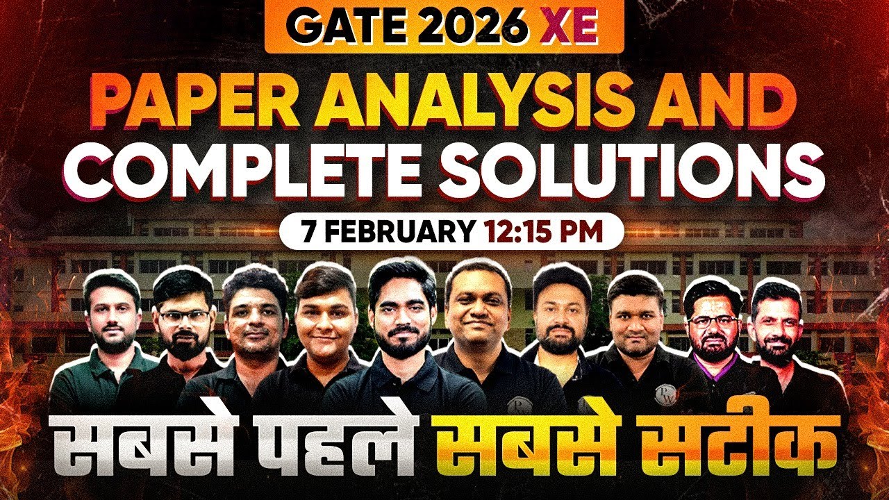 GATE 2026 XE Exam Analysis | GATE Engineering Science Paper Detailed Solution | 7 Feb 2026