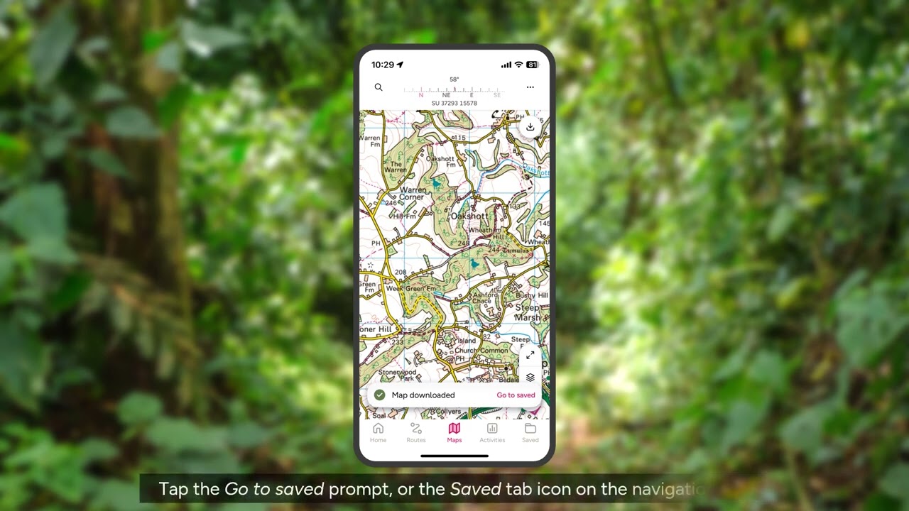 OS Maps app - Downloading Offline Map