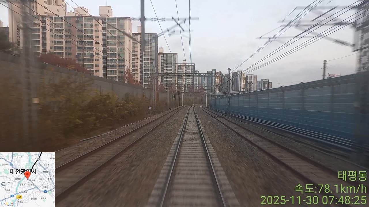 [경부선.호남선]  무궁화호1501열차: 신탄진역에서 서대전역 최고속도115.5km/h