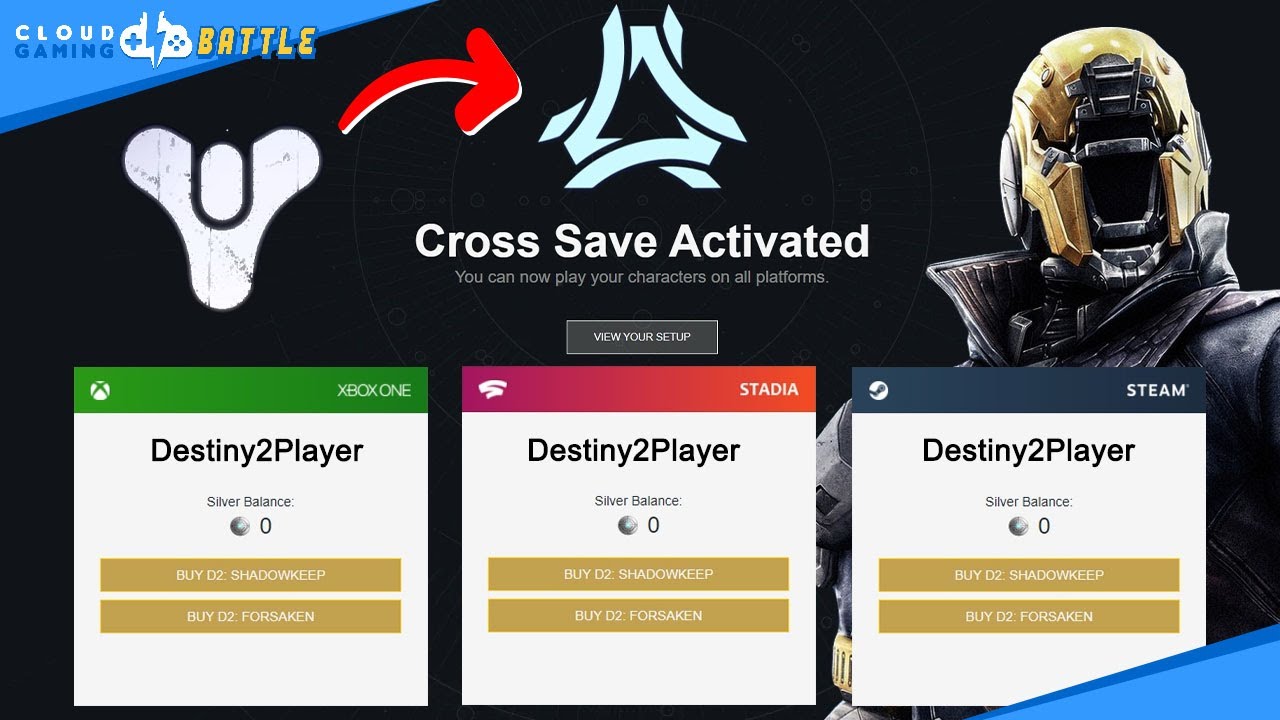Как настроить кроссплей и кросс-сохранение в DESTINY 2