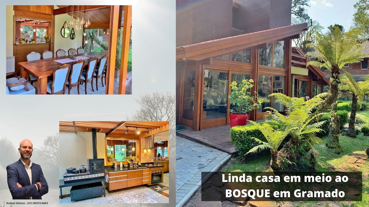 Casa mobiliada no Condom&iacute;nio O BOSQUE em Gramado, 3 dormit&oacute;rios com 2 su&iacute;tes, muita &aacute;rea verde...