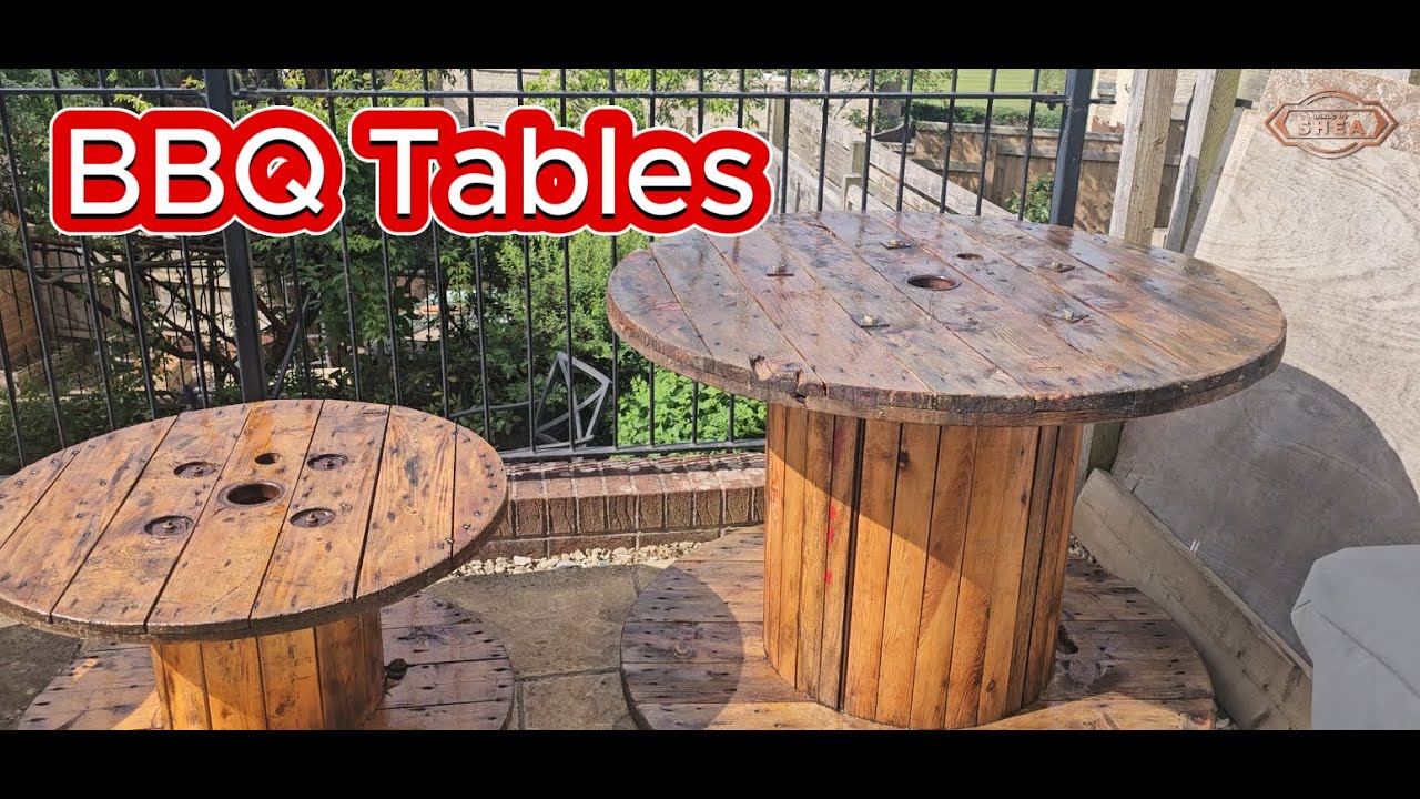 DIY BBQ Tables from Builders Cable Reels | Upcycled with Ronseal Yacht Varnish