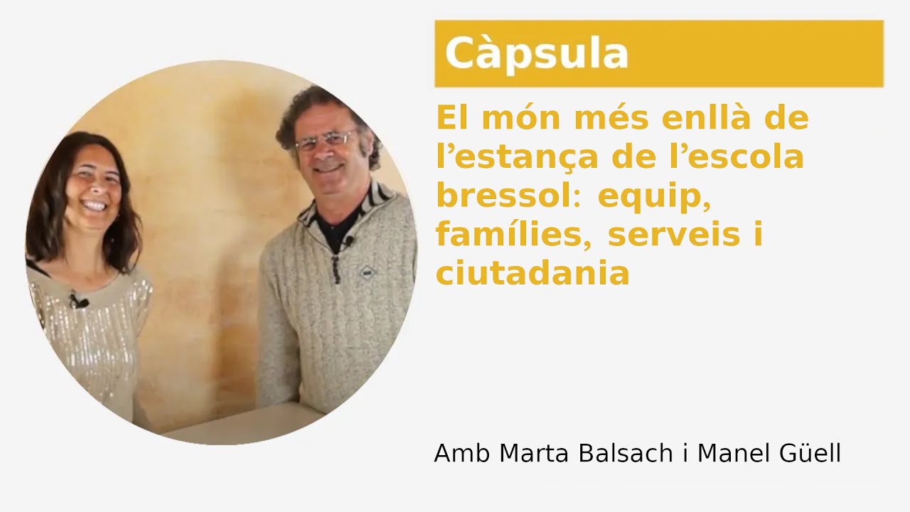 El món més enllà de l’estança de l’escola bressol: equip, famílies, serveis i ciutadania