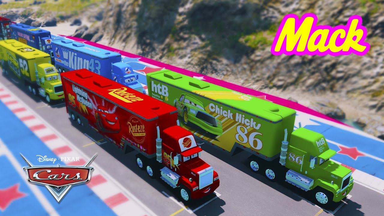 Cars 3 Mack Truck Stream LIVE MIX Cars (Carros) Macuin cartoon Lightning 