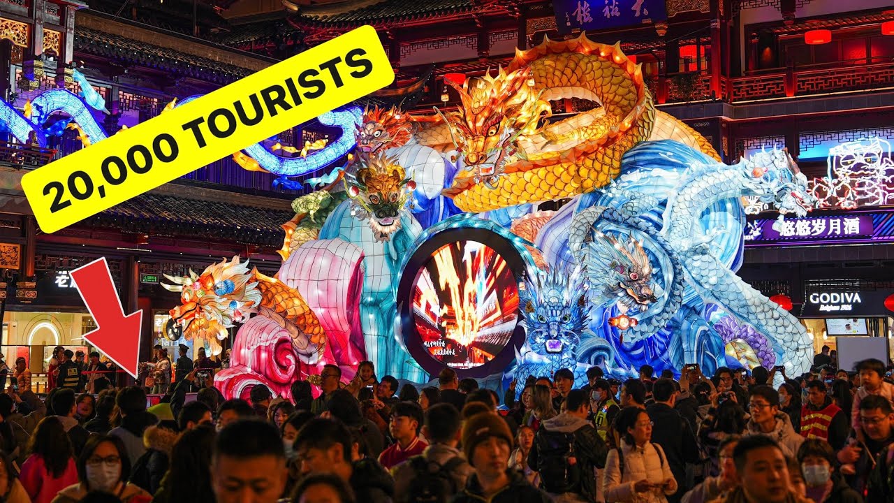 Shanghai Lantern Festival 2024 | Yu Garden Walkthrough 4K