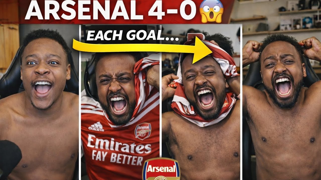 HE TOOK IT OFF AGAIN?! 😱 | ARSENAL 4–0 FAN REACTION