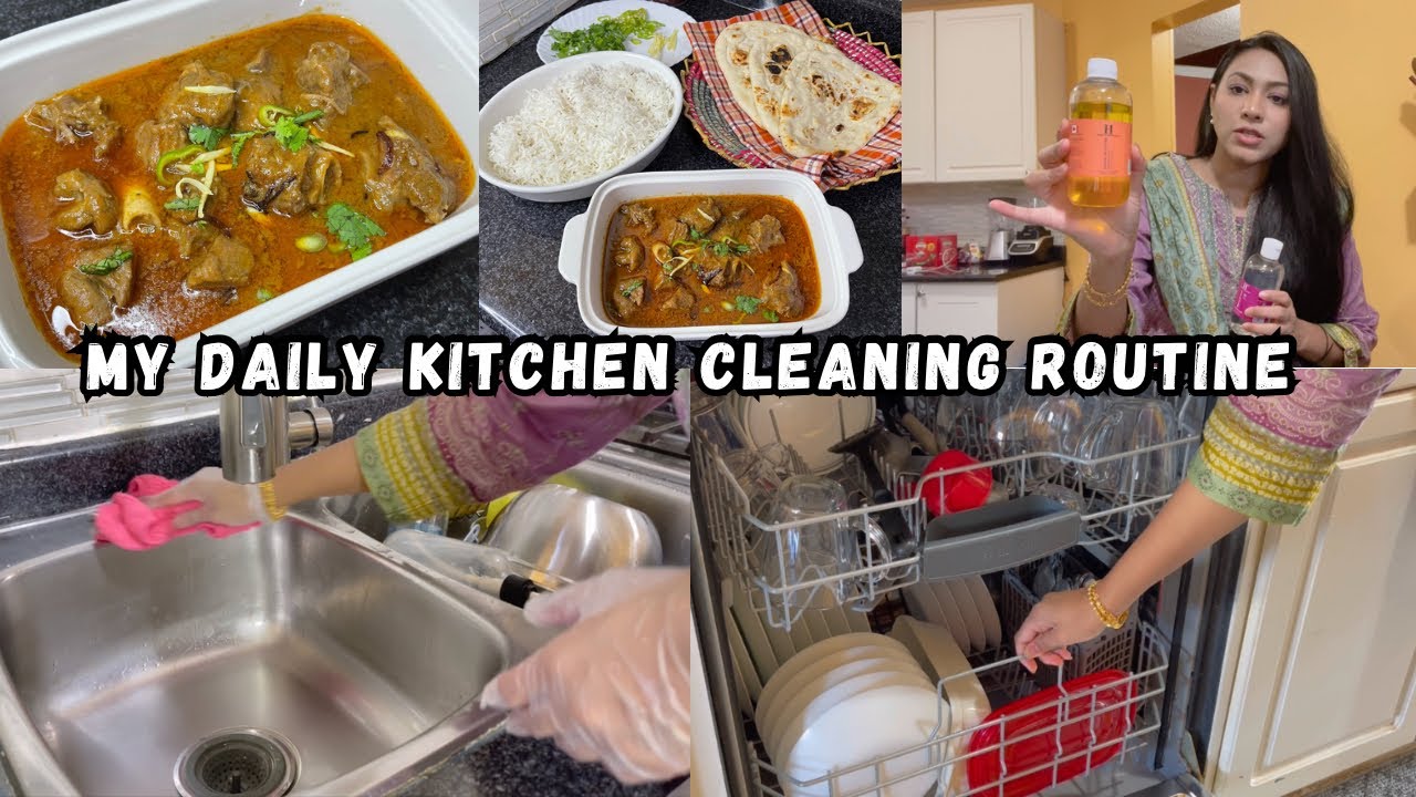 My Daily Kitchen Cleaning Routine 🧽| Quick Nihari for Dinner | My Hair Care Routine and Tips 💆‍♀️