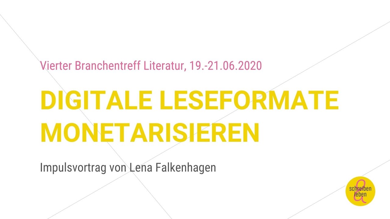 Digitale Leseformate monetarisieren, Impulsvortrag von Lena Falkenhagen