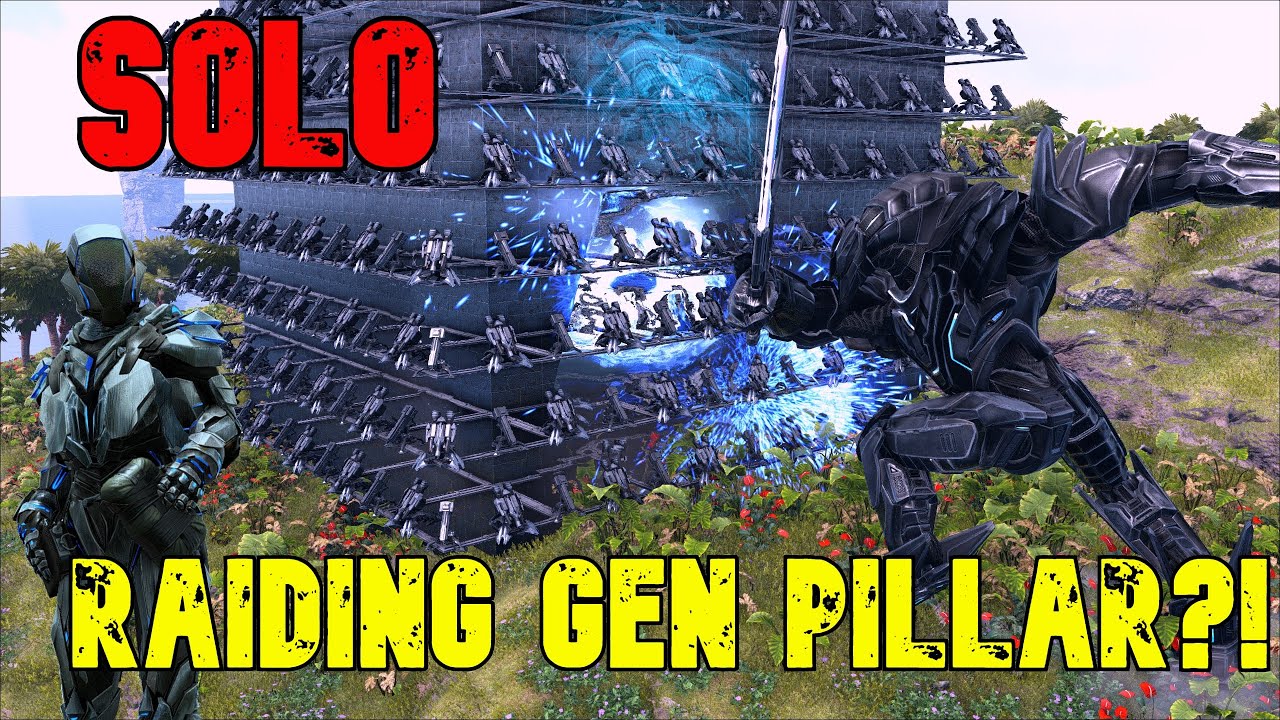 SOLO Raiding Genesis Ocean Pillar For Cluster Alpha | Ark Unofficial Small Tribes PvP