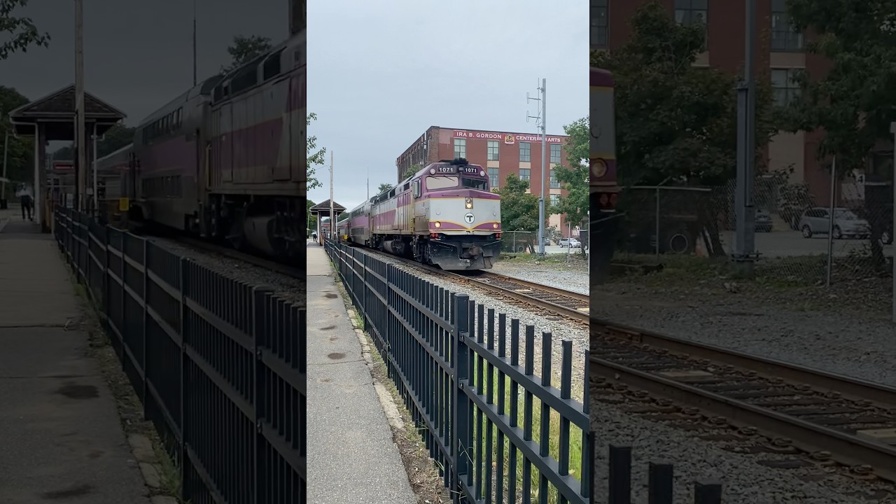 MBTA: Fitchburg Line Train with F40PH-2C #1071 at Waltham - 08/29/2021