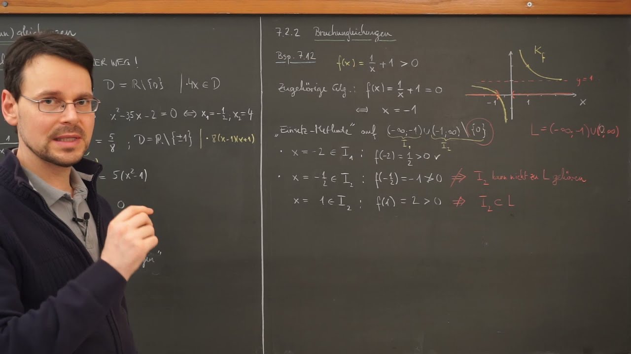 MathePlus / Video 7.8: Bruchungleichungen (4) - Einsetz-Methode versagt