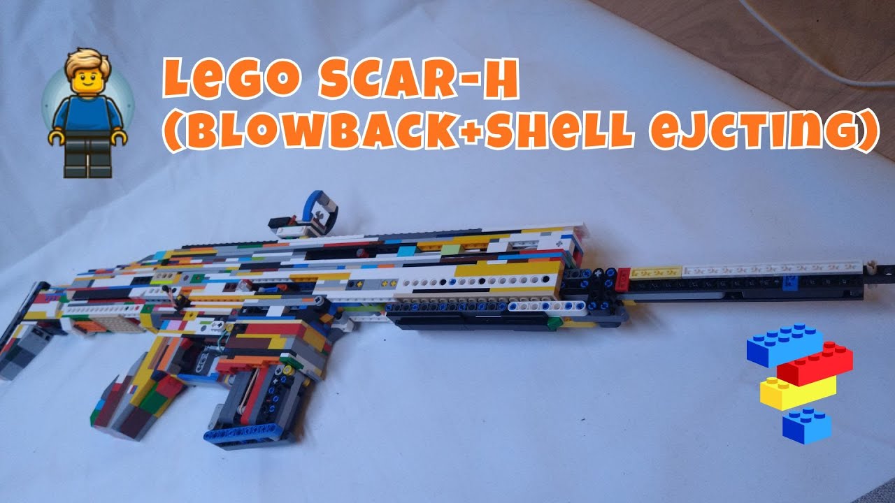 Lego SCAR H blowback + shell ejecting (mel's Lego)