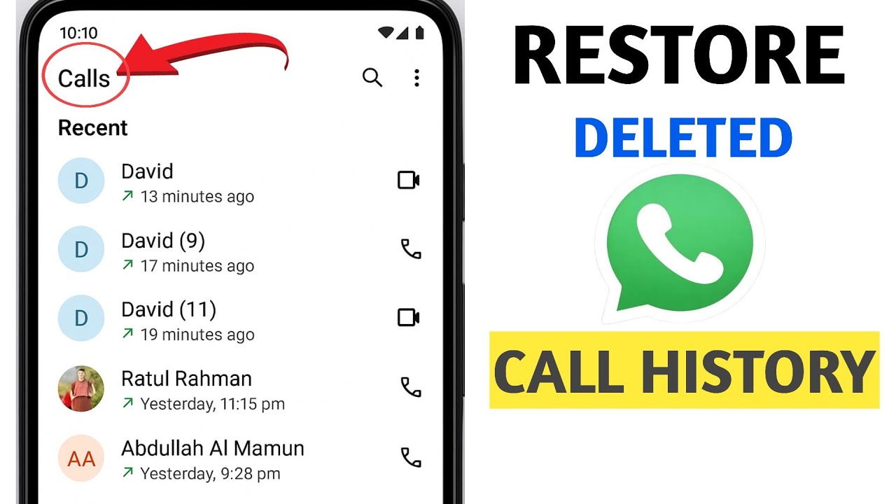 Как восстановить удаленную историю звонков WhatsApp | Восстановление истории звонков WhatsApp