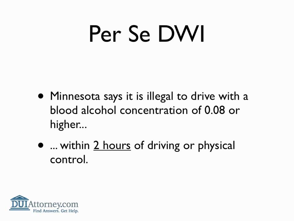 Minnesota DWI Law Explained