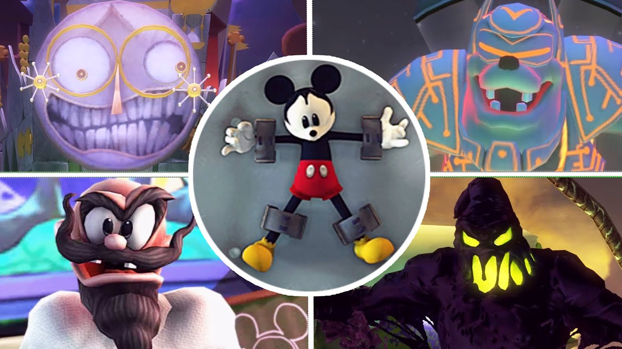 Epic Mickey All Bosses Fight (No Damage)