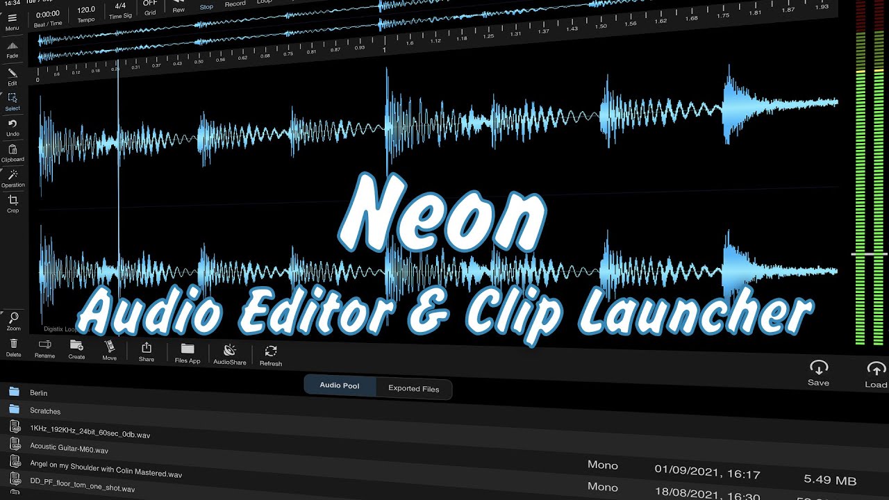 Neon Preview - Auv3 Audio Editor and Clip Launcher for iOS