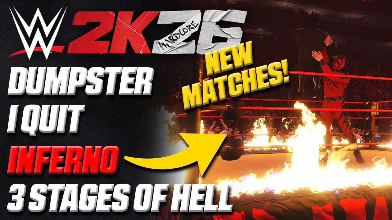 Разбор событий у ринга в WWE 2K26: матч «Адское пламя», матч «Мусорный контейнер» и многое другое!