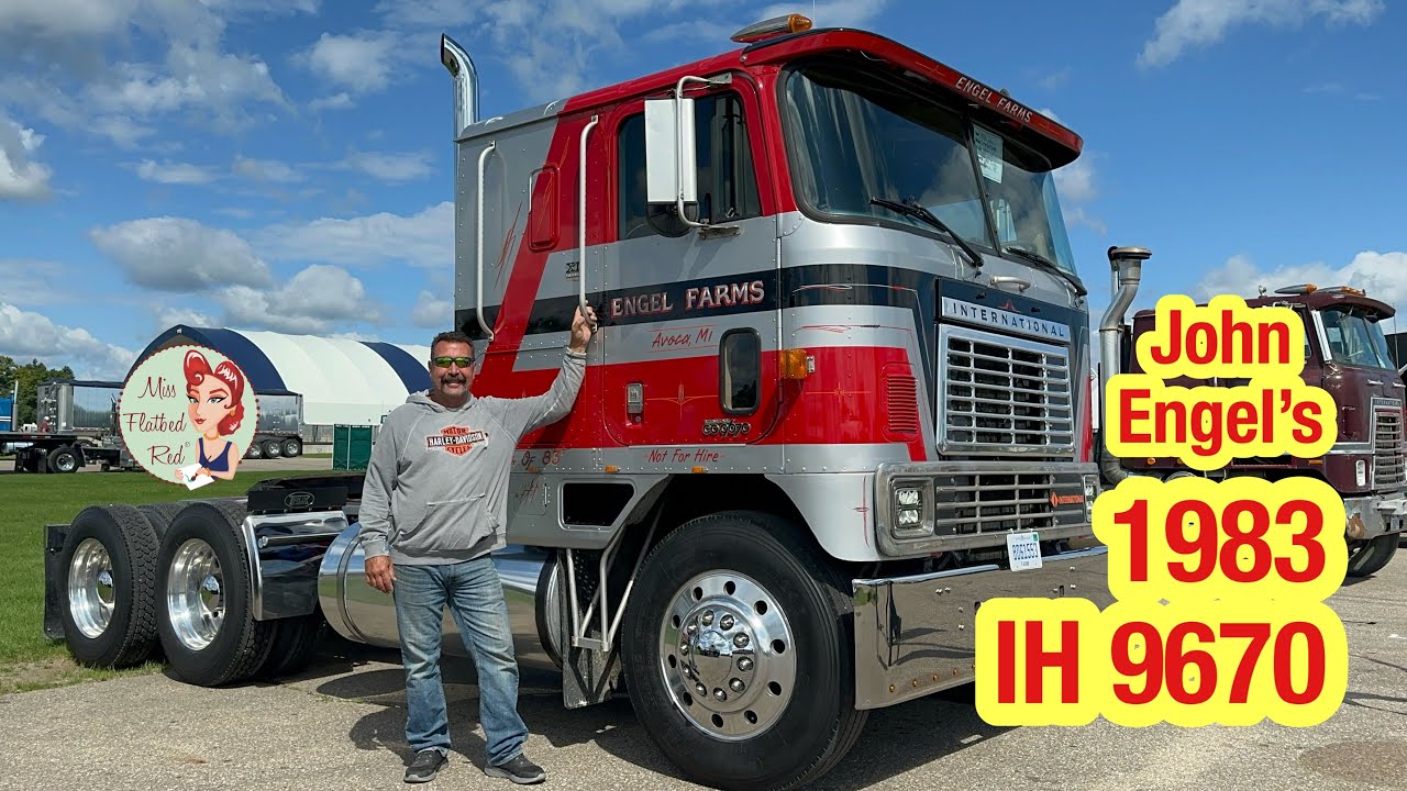 Экскурсия Джона Энгеля на бескапотном грузовике International Harvester 9670 1983 года