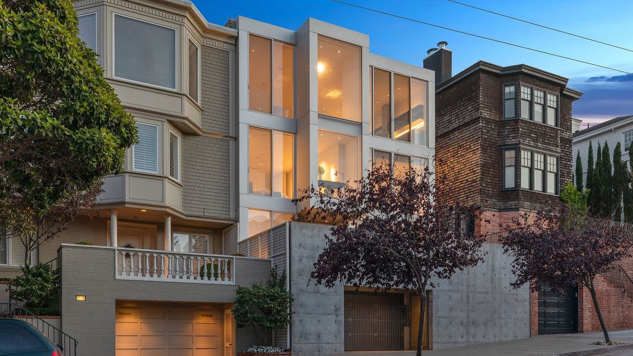 This $12,300,000 UNION HOUSE in San Francisco has an amazing top floor with stunning bay views