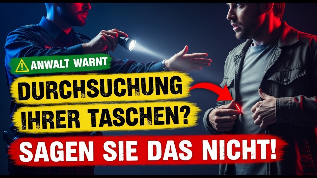 ANWALT WARNT  Wenn die Polizei Ihre Taschen durchsuchen will &ndash; sagen Sie DAS NICHT!