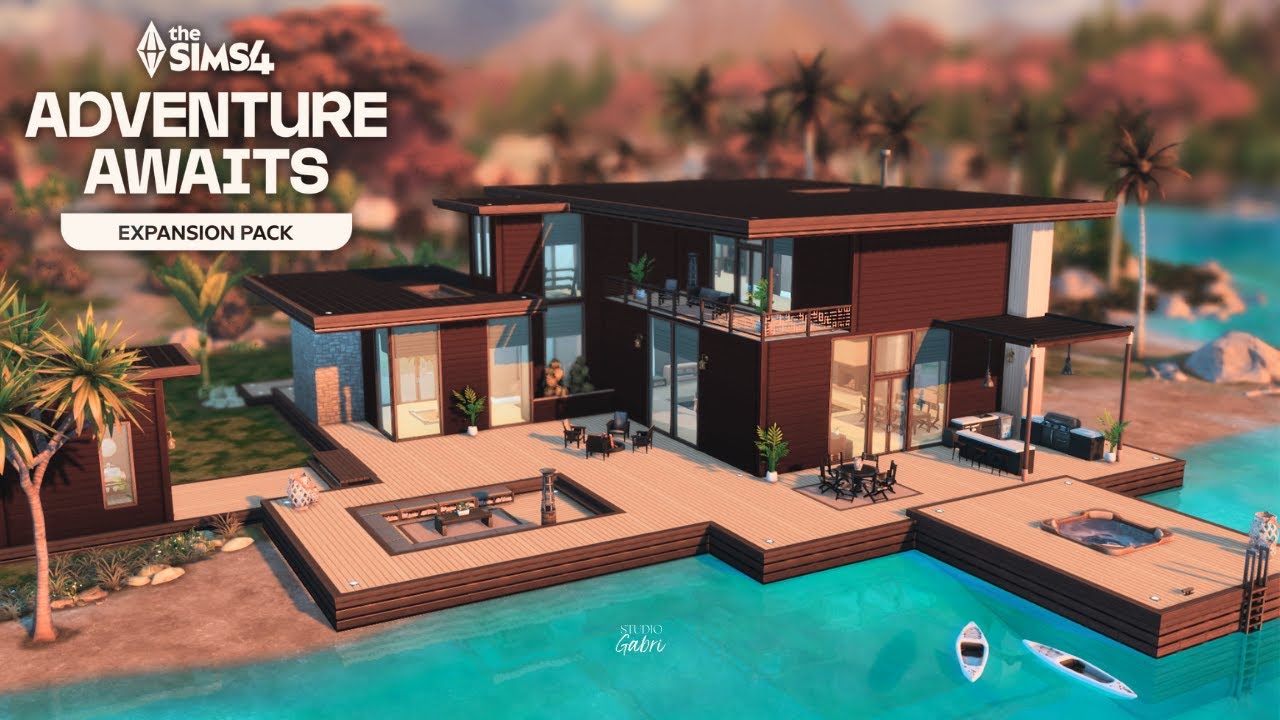 I Built a Modern Retreat in The Sims 4!