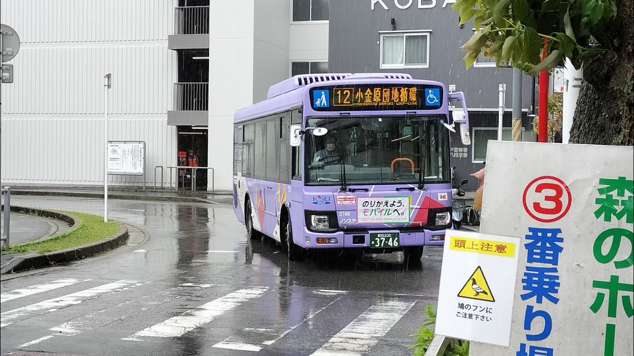 [雨 HD可能 前面展望] 新京成バス Shin Keisei Bus Service 12 八柱 - 小金原団地 (循環 Loop Service) Yahashira - Koganehara