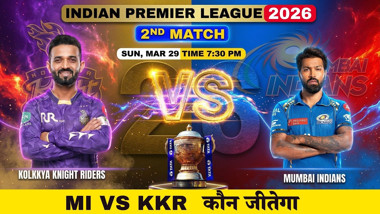 MI vs KKR IPL 2026 2nd Match Prediction | Mumbai Indians vs Kolkata Knight Riders 2nd Match#ipl2026