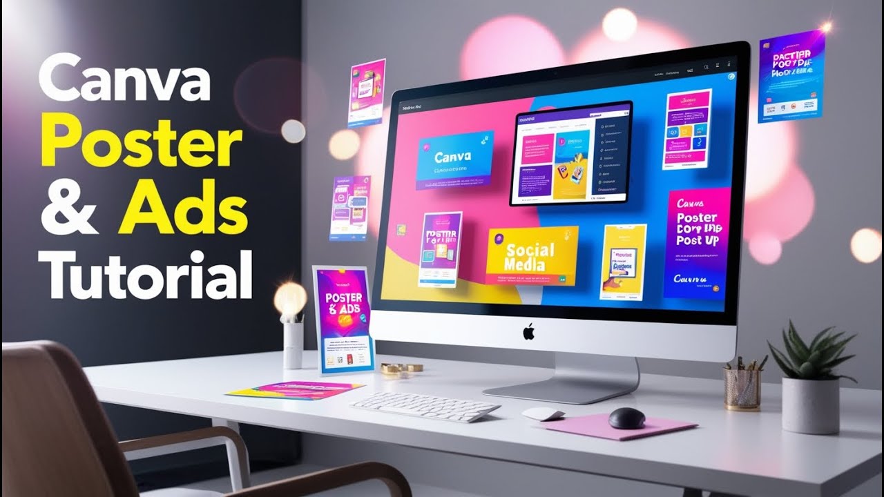 Product Advertising Poster Design | Canva Tutorial Design A Pro Poster | Step by Step | Azeenbasics