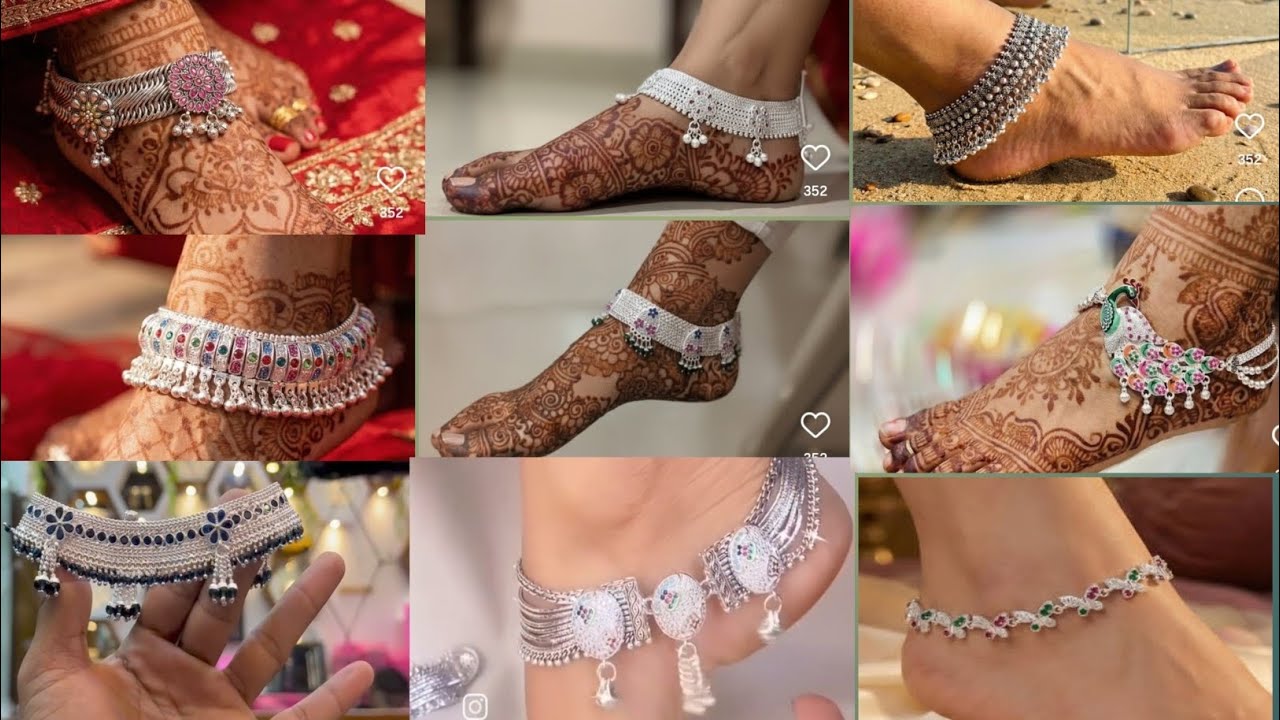 Latest Silver Anklets Designs 2025 With Weight & Price || Daily use silver payal designs with price