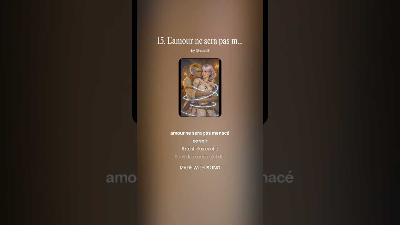 15  L'amour ne sera pas menacé ce soir