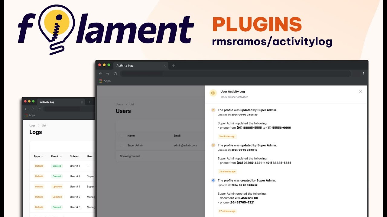 Activitylog | Filament plugin by rmsramos - NEW FEATURES