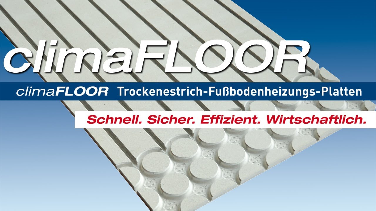 CLIMAFLOOR Trockenestrich Fußbodenheizung by POLYSAN
